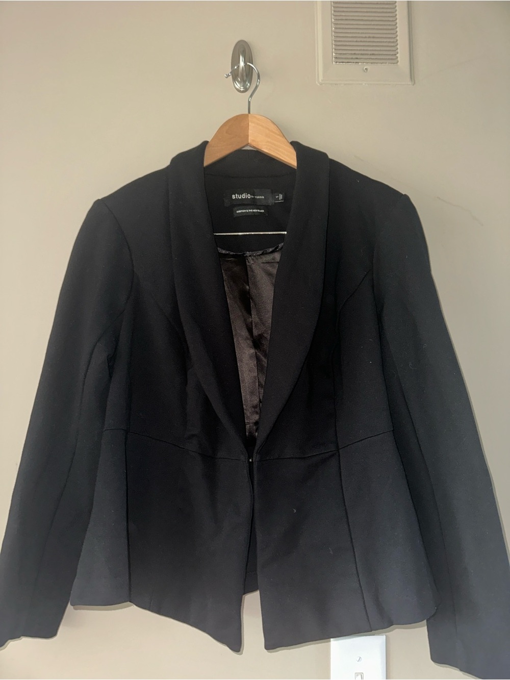 Torrid Studio ponte knit stretch BlackTailored Blazer Jacket size 1 (14/16)